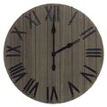 Elegant Designs Handsome 21" Rustic Farmhouse Wood Wall Clock, Rustic Gray HG2004-RGY